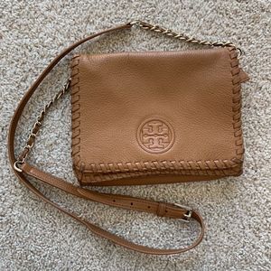 Tory Burch Brown Leather Cross Body Bag